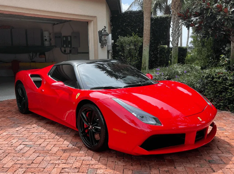 Ferrari 488 with paint protection film